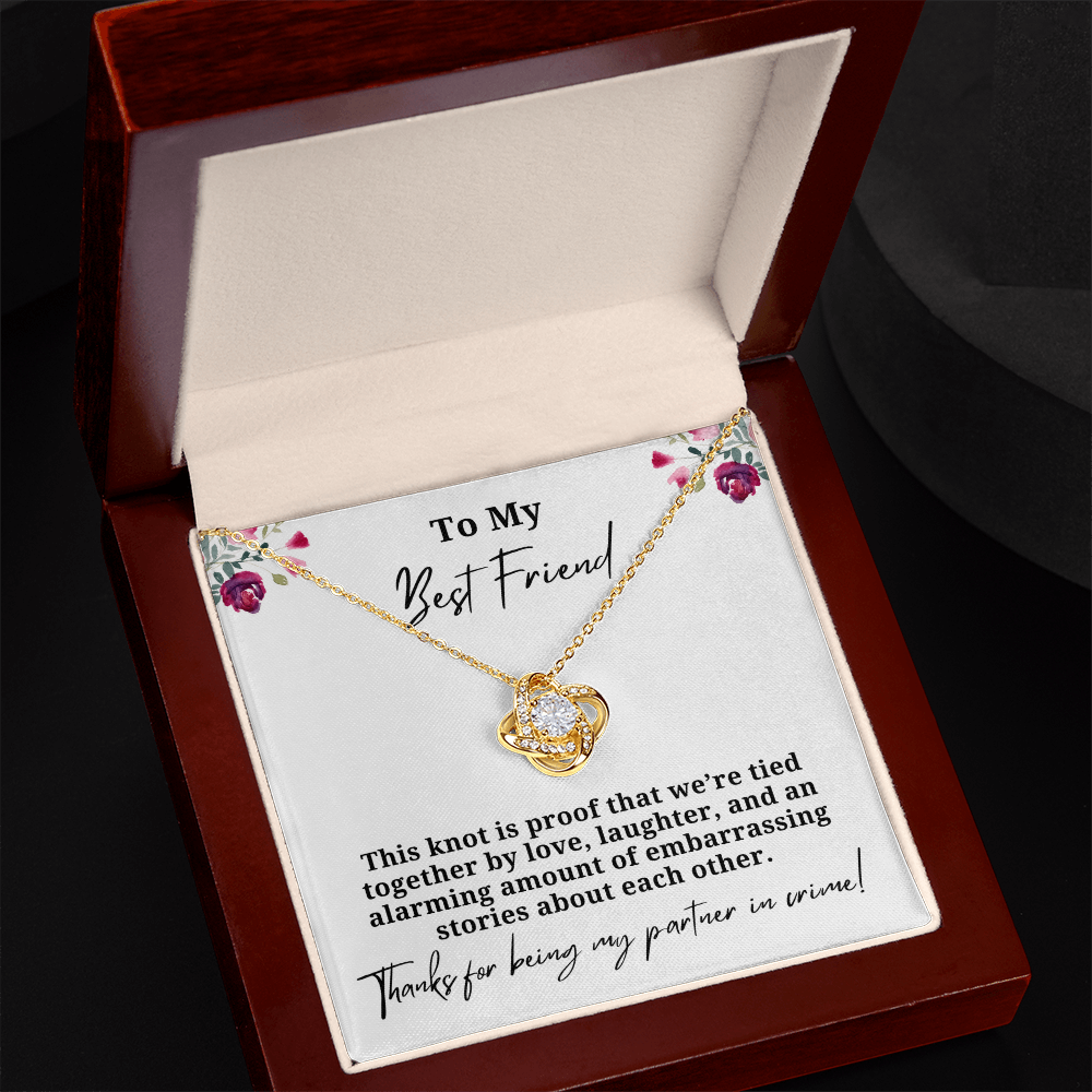 Partner In Crime Best Friend Loveknot Necklace