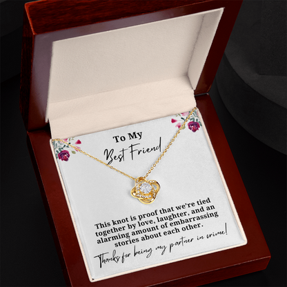 Partner In Crime Best Friend Loveknot Necklace