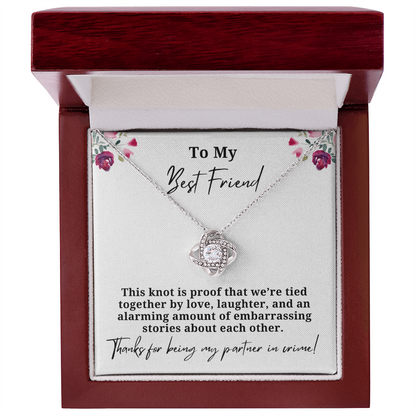 Partner In Crime Best Friend Loveknot Necklace