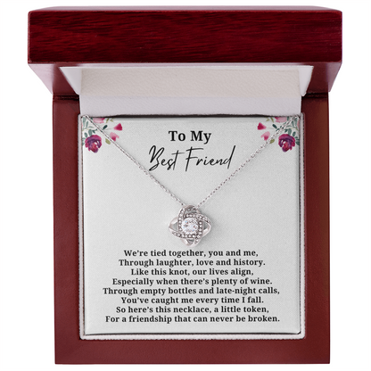 Friendship Can Never Be Broken Love Knot Necklace
