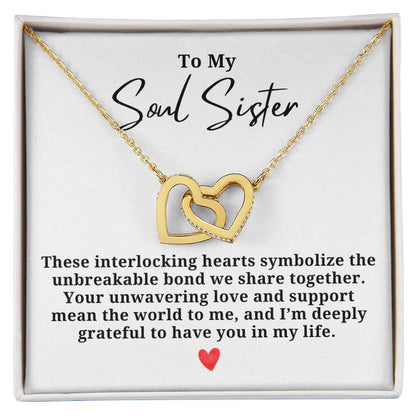 Unbreakable Bond Friendship Hearts Necklace