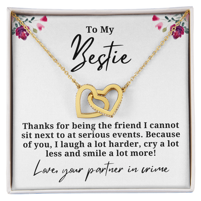 Partner in Crime Interlocking Hearts Necklace