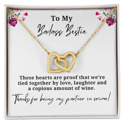 Love Laughter And Wine Best Friend Necklace