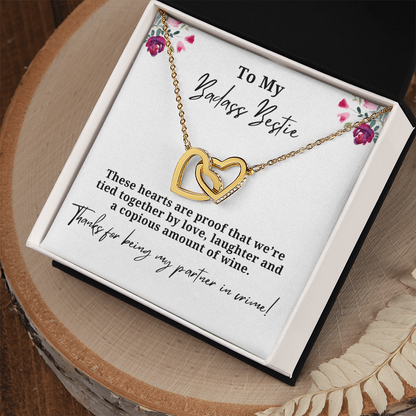 Love Laughter And Wine Best Friend Necklace