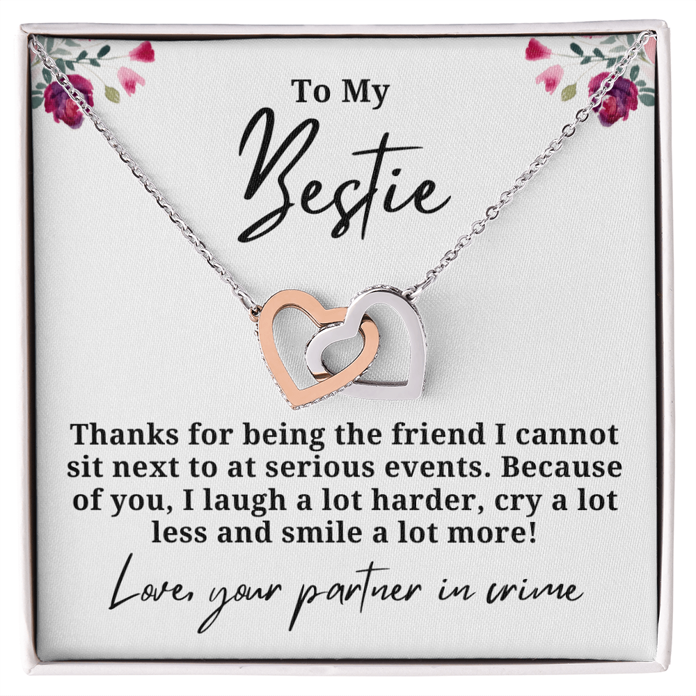 Partner in Crime Interlocking Hearts Necklace