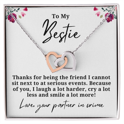 Partner in Crime Interlocking Hearts Necklace