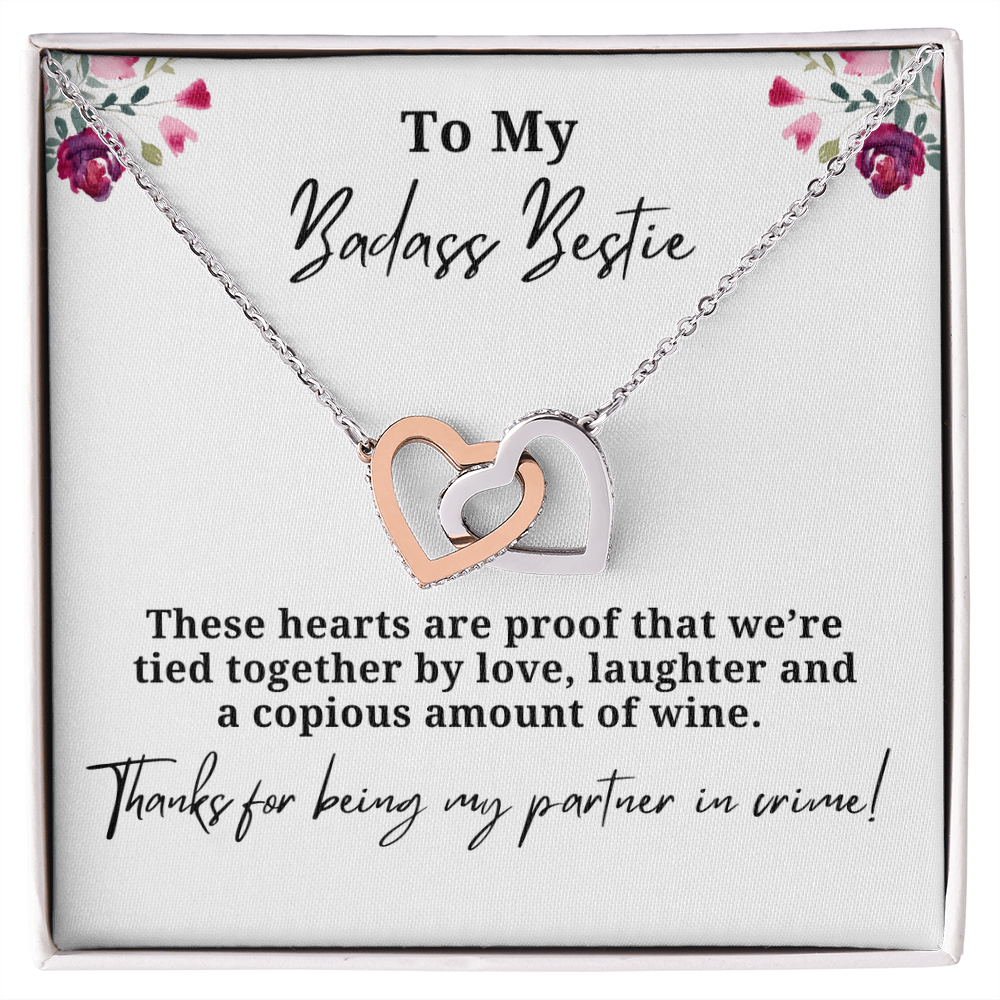 Love Laughter And Wine Best Friend Necklace