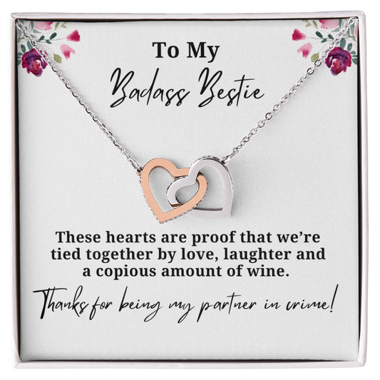 Love Laughter And Wine Best Friend Necklace