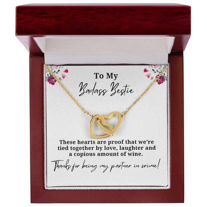 Love Laughter And Wine Best Friend Necklace