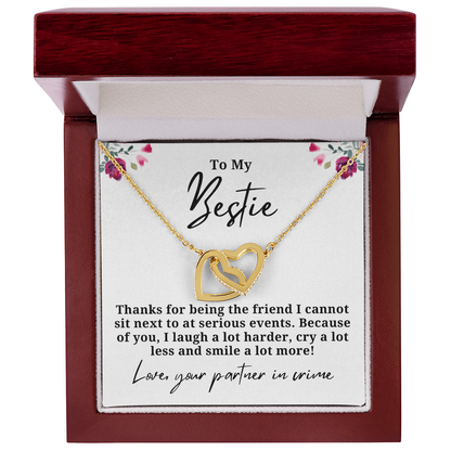 Partner in Crime Interlocking Hearts Necklace