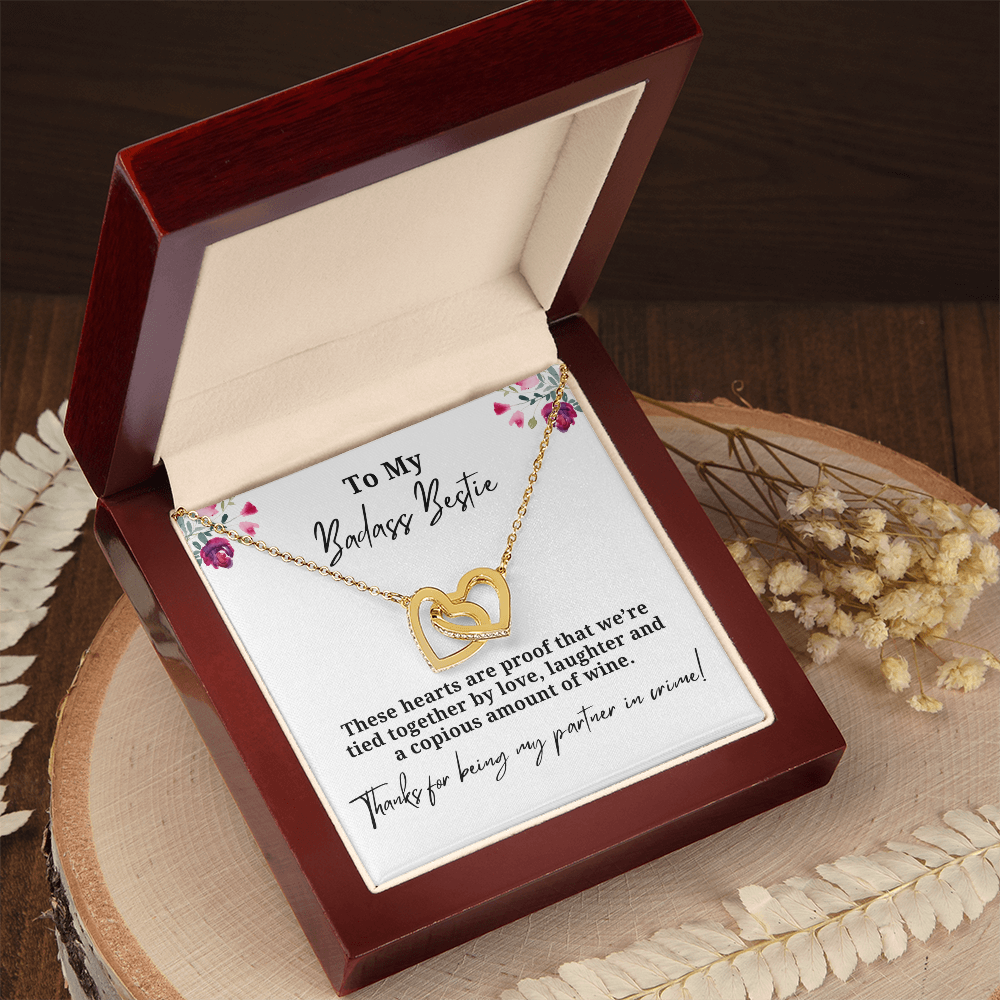 Love Laughter And Wine Best Friend Necklace