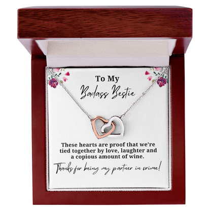 Love Laughter And Wine Best Friend Necklace