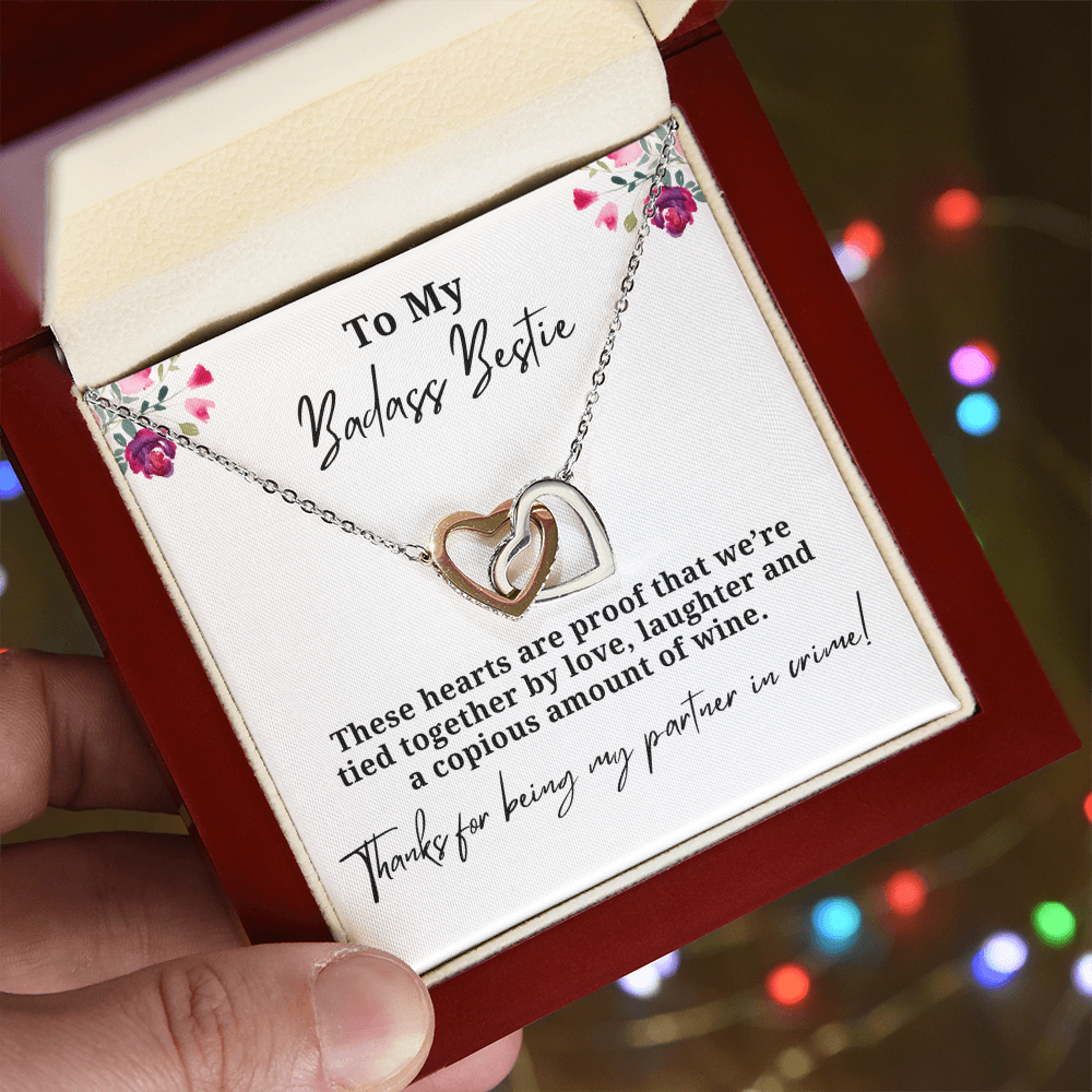 Love Laughter And Wine Best Friend Necklace