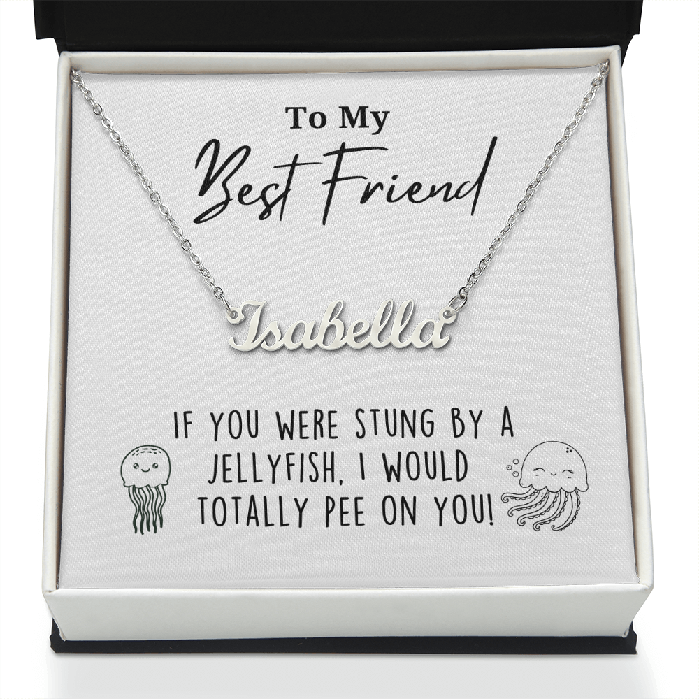 Funny Stung By A Jellyfish Name Necklace