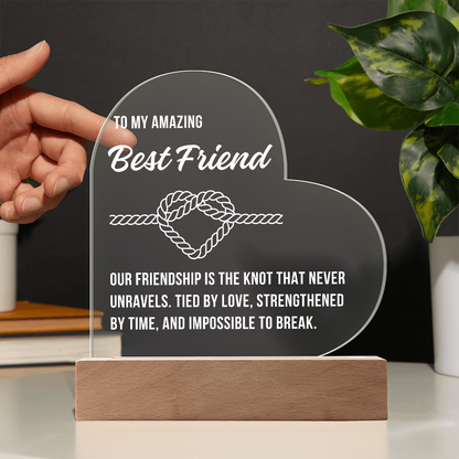 Best Friend Heart Acylic
