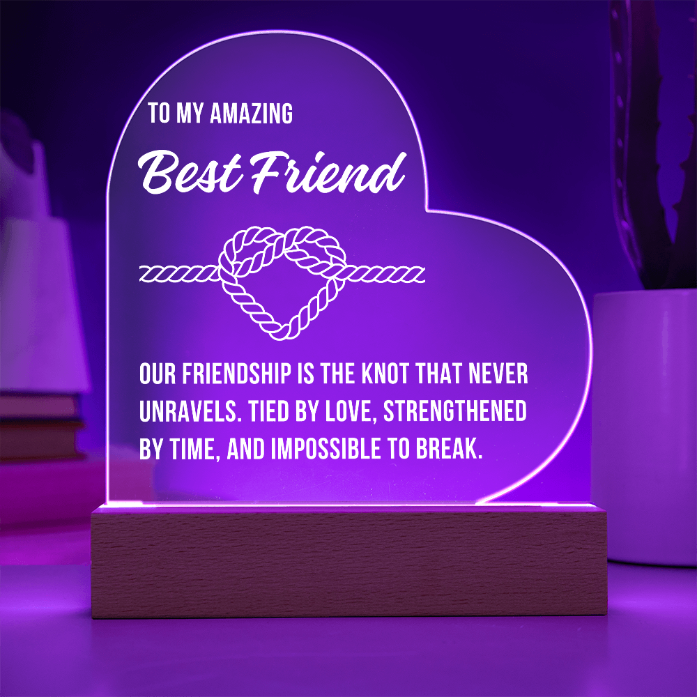 Best Friend Heart Acylic