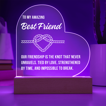 Best Friend Heart Acylic