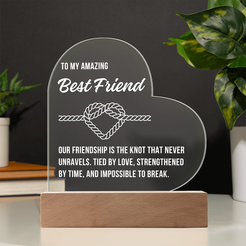 Best Friend Heart Acylic