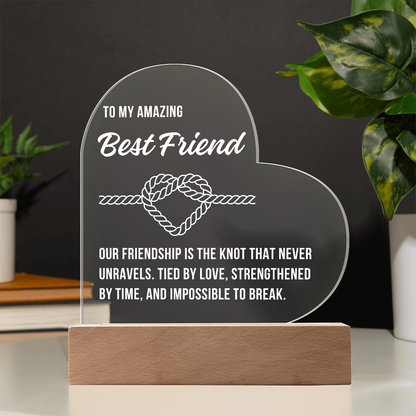 Best Friend Heart Acylic
