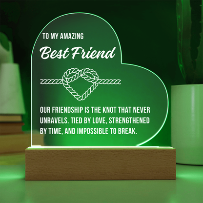 Best Friend Heart Acylic