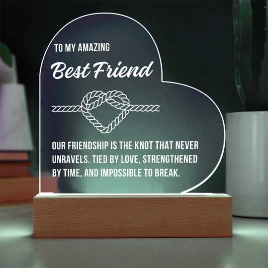 Best Friend Heart Acylic