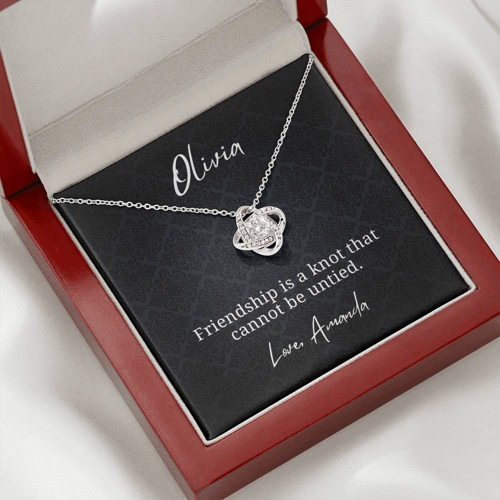 Personalized Friendship Cannot Be Untied Necklace