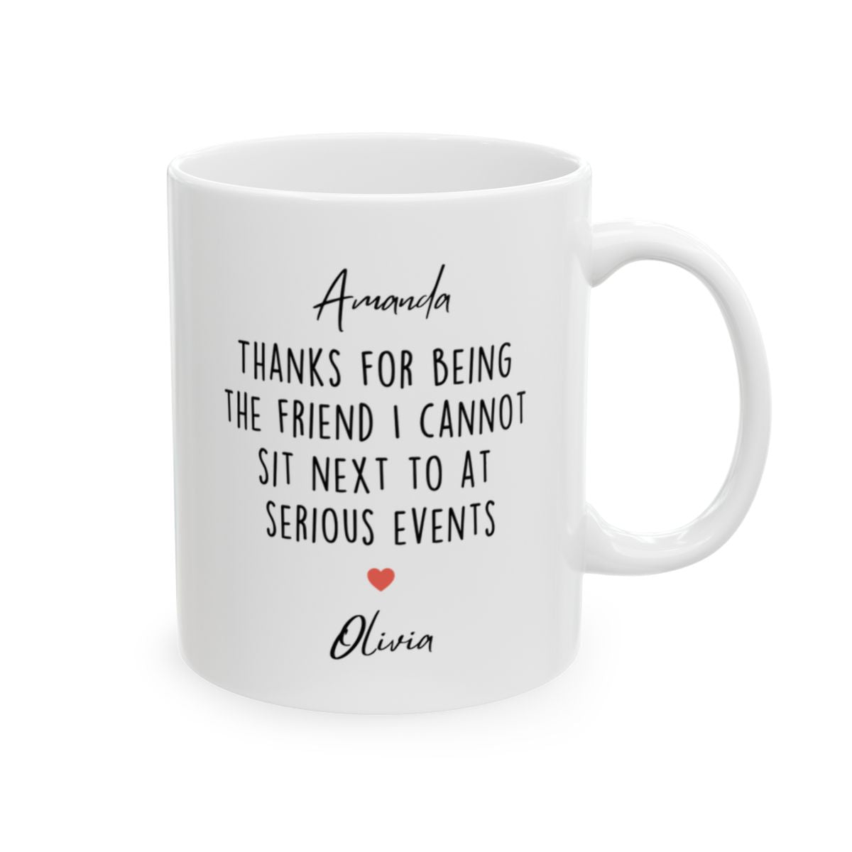 Funny Thanks For Being The Friend Personalized Mug