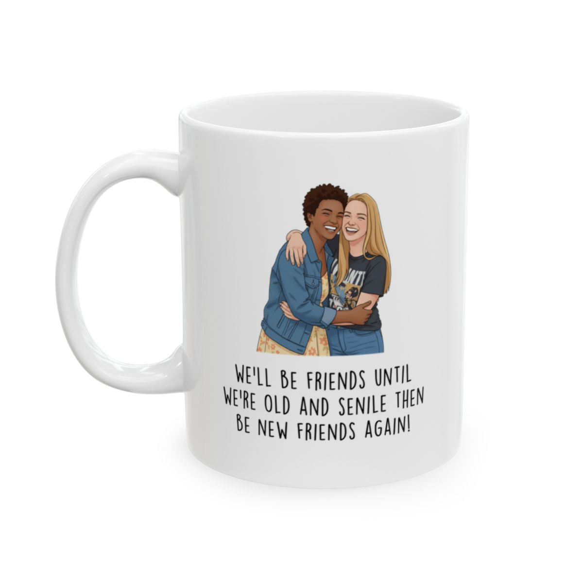 Funny Cartoon Personalized Old Friends Mug