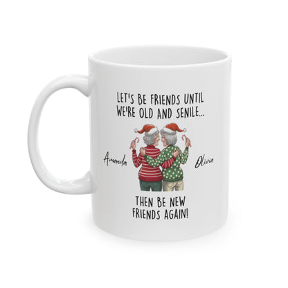 Personalised Best Friends Christmas Mug