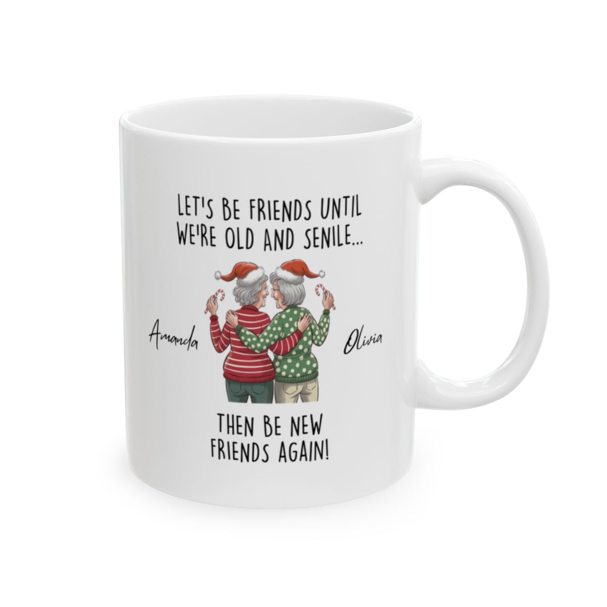 Personalised Best Friends Christmas Mug