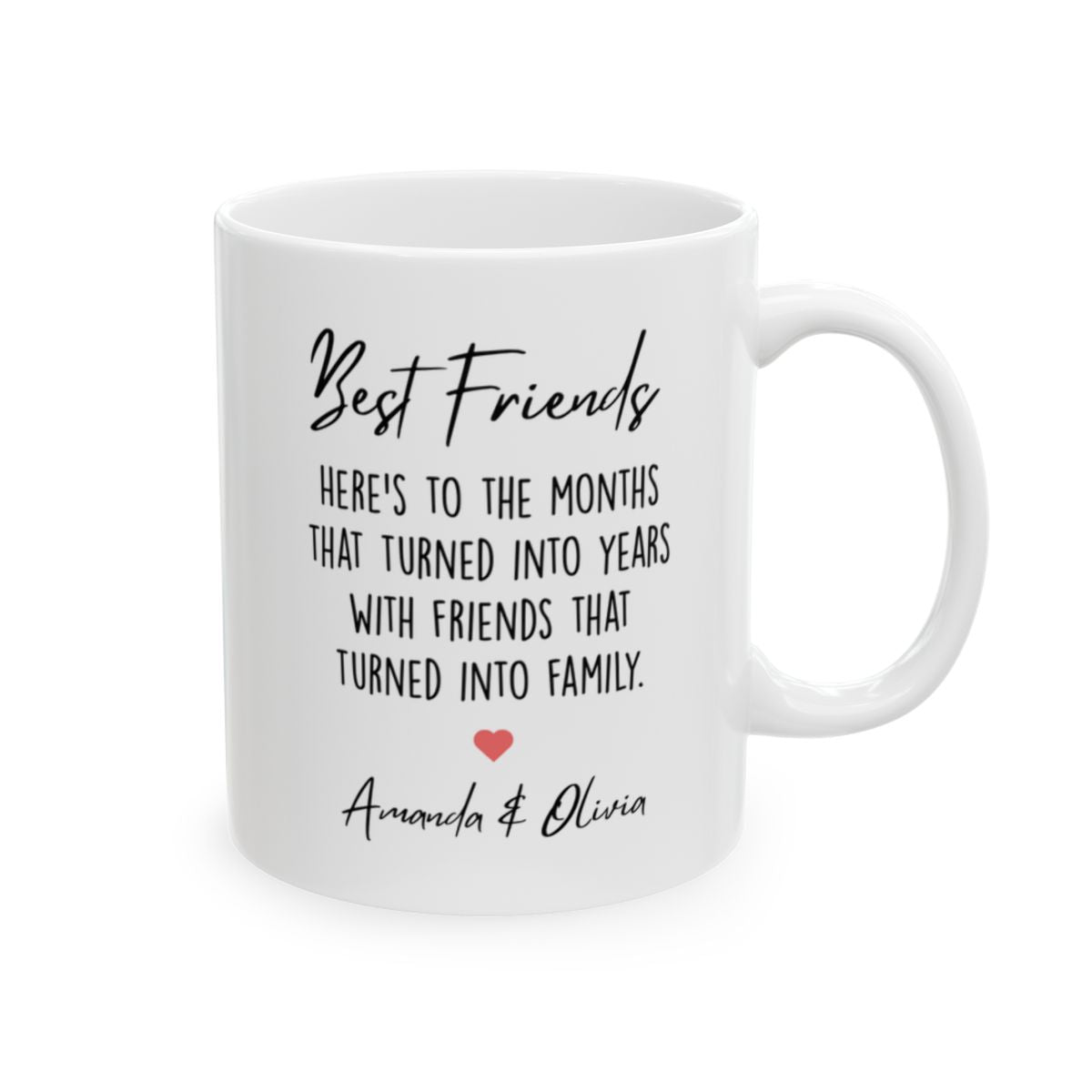 Friends That Turn Into Family Personalized Mug