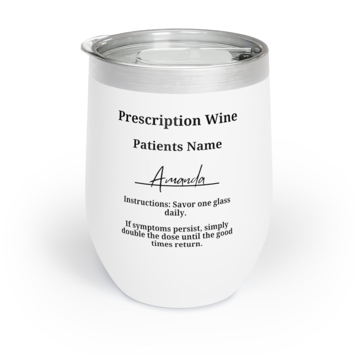Personalized Prescription Wine Tumbler