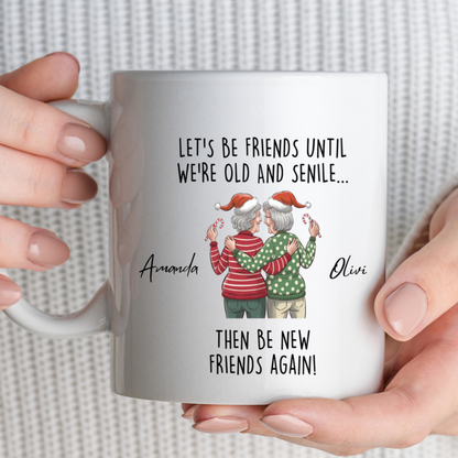 Personalised Best Friends Christmas Mug