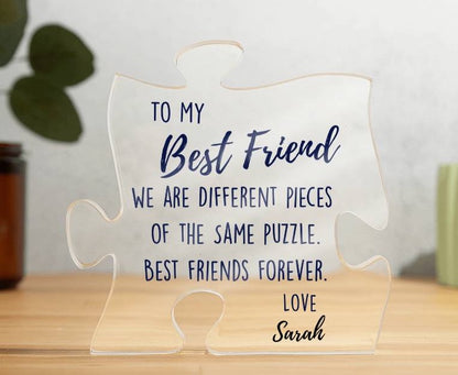Personalized Best Friend Acrylic Puzzle Plaque