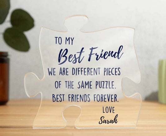 Personalized Best Friend Acrylic Puzzle Plaque