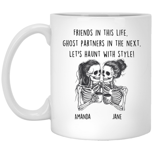 Personalized Funny Ghost Friends White Mug