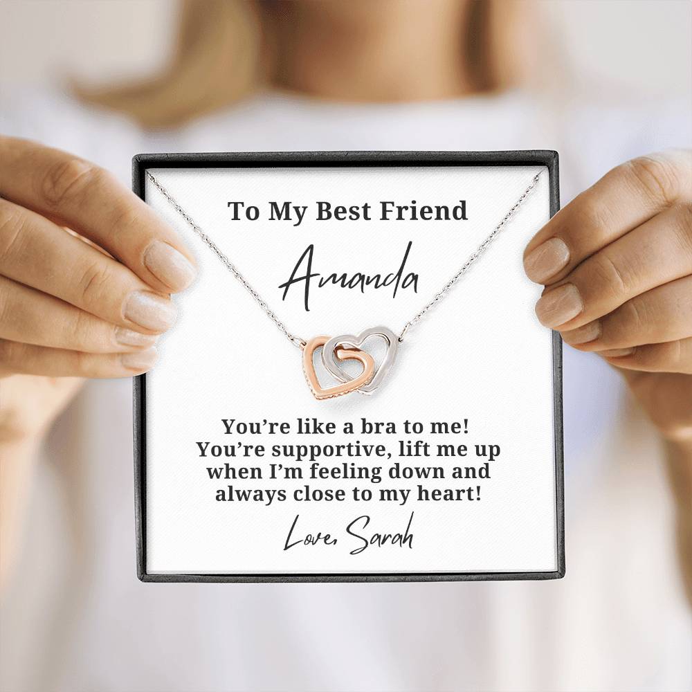 Personalized Best Friend Close To My Heart Funny Necklace