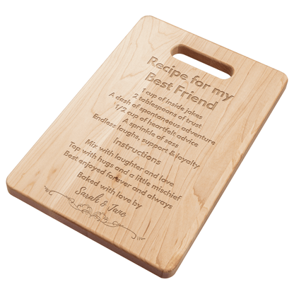 Personalized Best Friend Maple Cutting Board