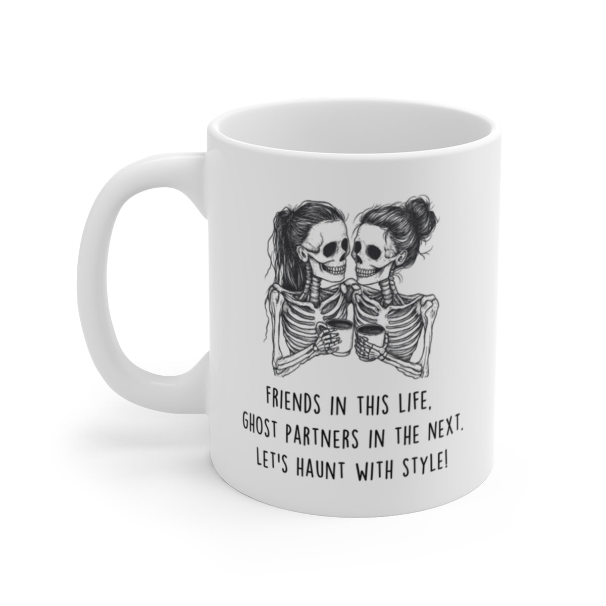 Funny Ghost Friends White Mug