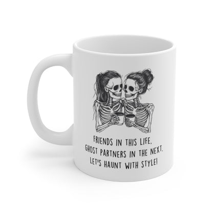 Funny Ghost Friends White Mug