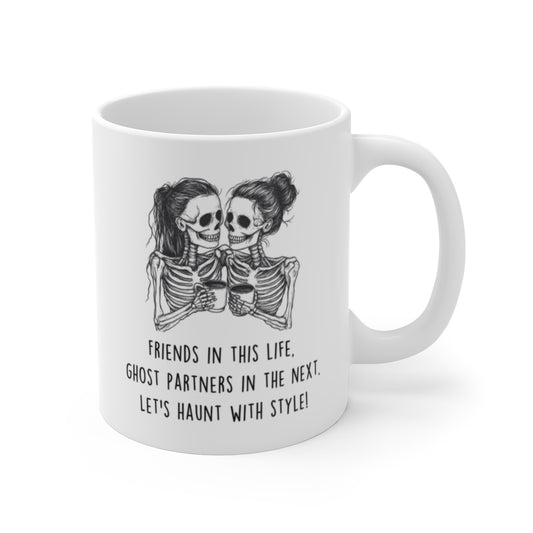 Funny Ghost Friends White Mug