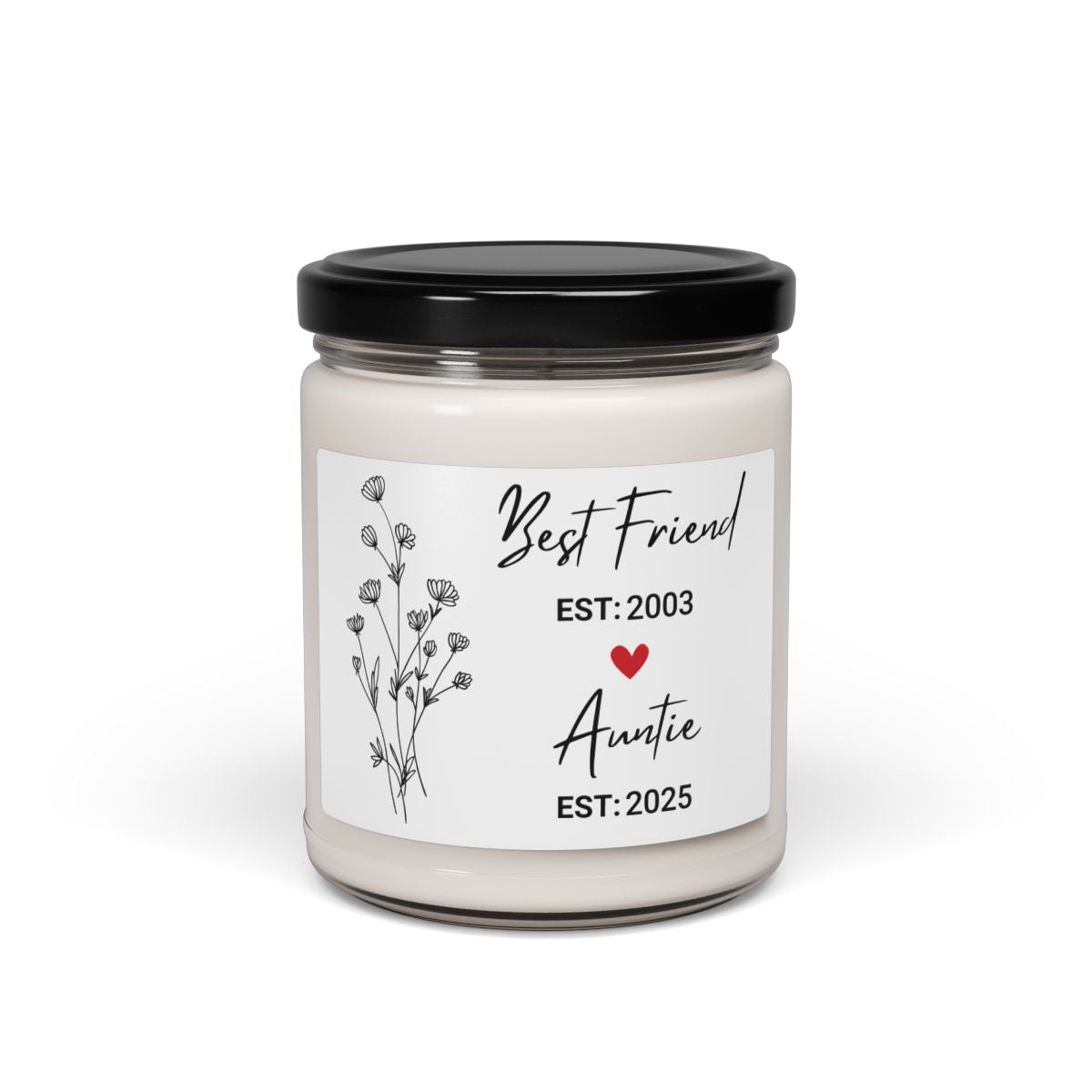 Personalized Best Friend to Auntie Candle