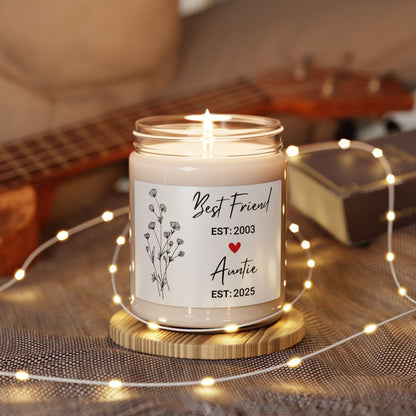 Personalized Best Friend to Auntie Candle