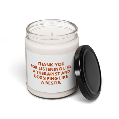 Funny Therapist Best Friend Scented Soy Candle, 9oz