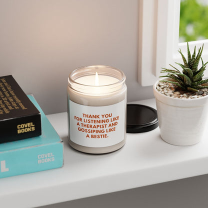 Funny Therapist Best Friend Scented Soy Candle, 9oz
