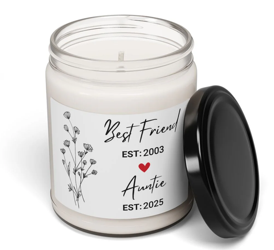 Personalized Best Friend to Auntie Candle