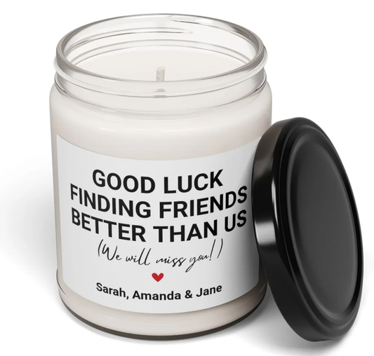 Funny Personalized Friend Leaving Candle