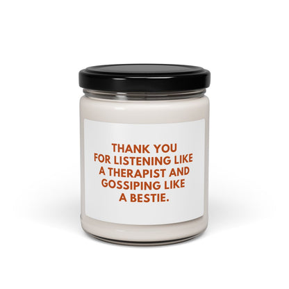 Funny Therapist Best Friend Scented Soy Candle, 9oz